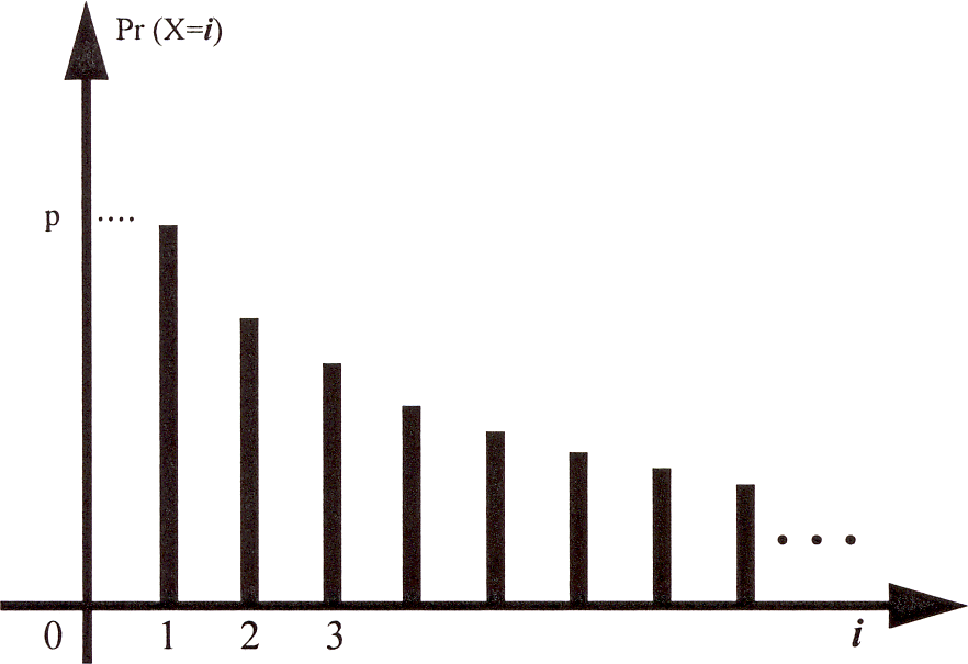 Figure 1: The geometric distribution.